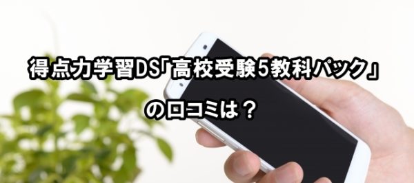 得点力学習DS「高校受験5教科パック」の口コミは？