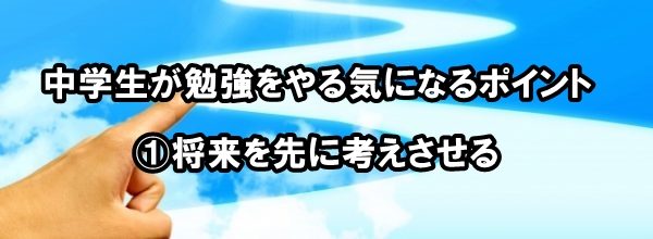 中学生が勉強をやる気になるポイント①将来を先に考えさせる