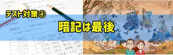 テスト対策④暗記教科・分野は最後