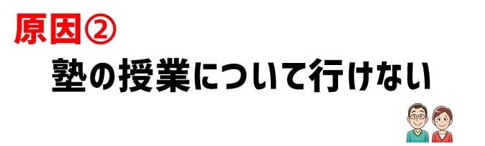 原因2：塾の授業についていけていない