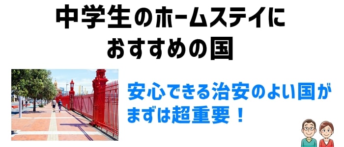 中学生が夏休みホームステイにおすすめの国