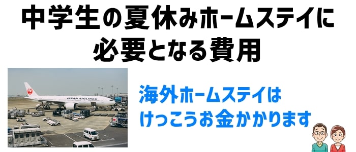 中学生の夏休みホームステイに必要な費用