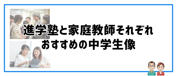 進学塾と家庭教師それぞれおすすめの中学生像