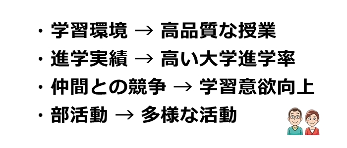 進学校のメリットとは